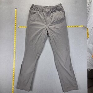 Topo Designs Pants Mens Medium Gray Nylon Stretch Joggers Hiking Zip Pocket
